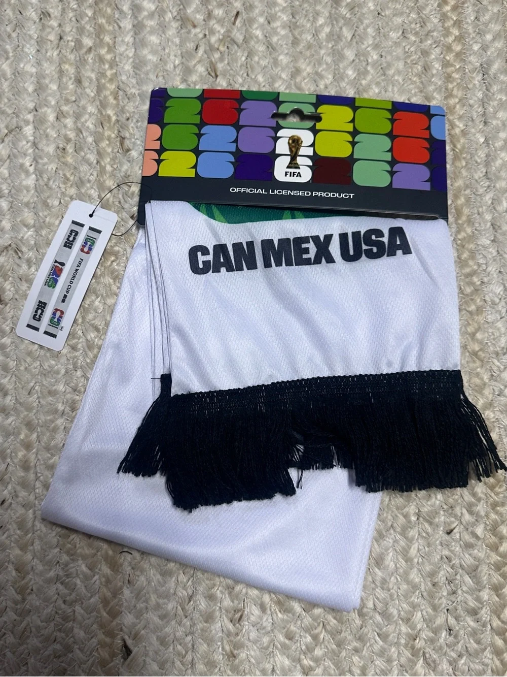 NEW FIFA World Cup White Canada Mexico Scarf